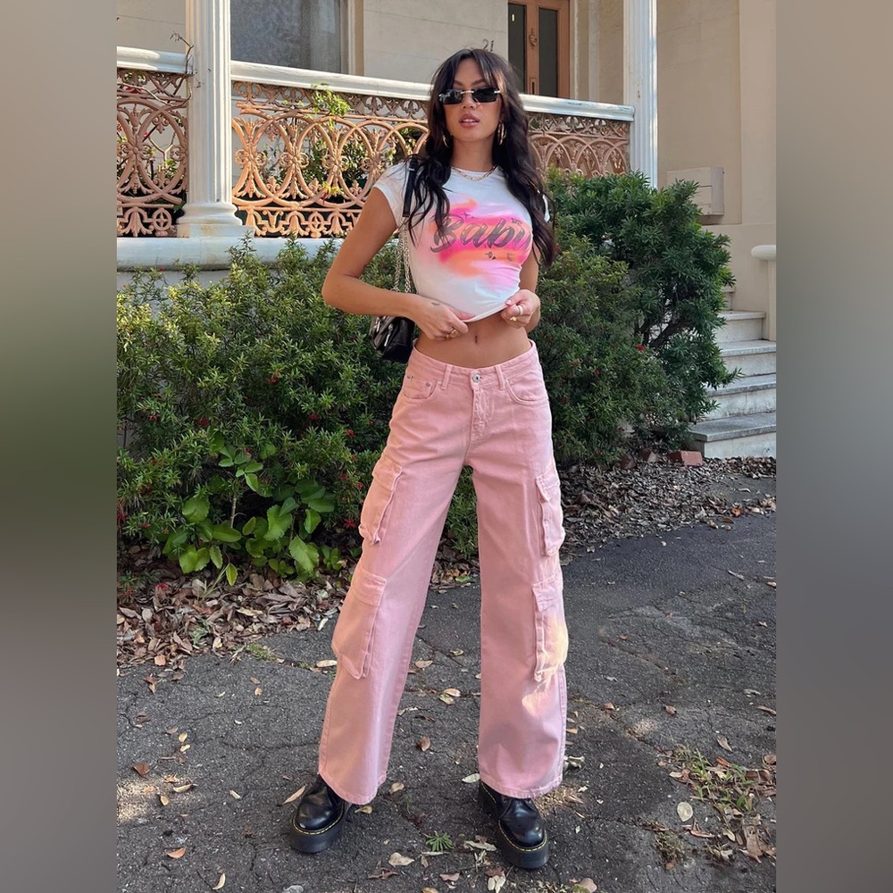 Brand new Ragged Priest low waist wide leg cargo Jean bought from princess polly